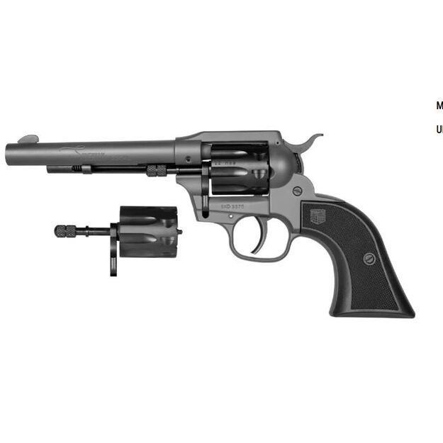 Revolveris DB SIDEKICK 5.5″, .22LR ir .22Mag būgnai, tamsiai pilkas 2