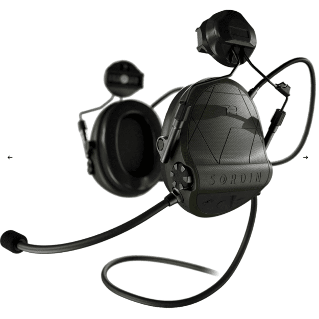 SORDIN Supreme T2 CC aktyvios ausinės su ARC adapteriais ir TP120 jungtimi, Olive