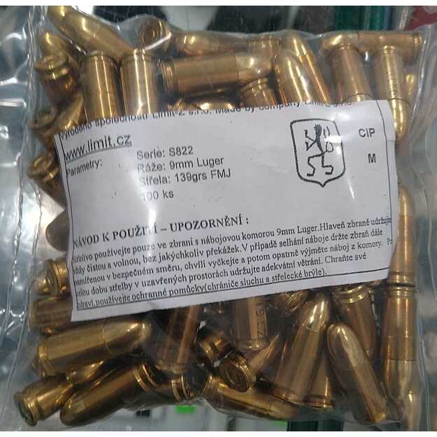 9 MM LUGER (9X19) FMJ RELOADED 139 grs