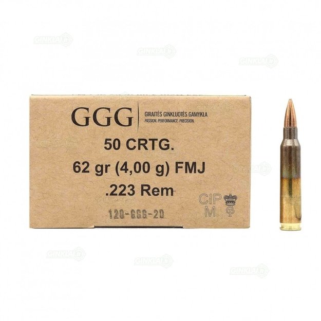 .223 Rem 4 g/62 gr FMJ, GGG