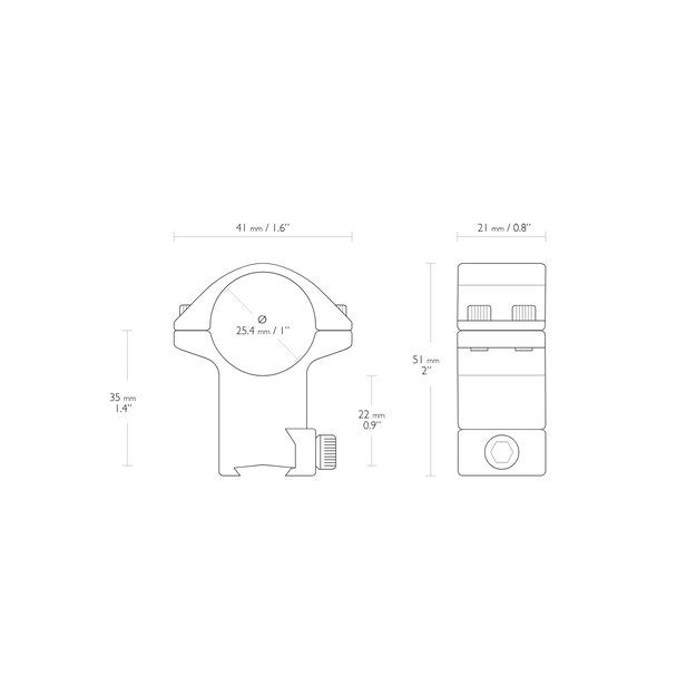 Laikiklis Hawke Match Mount ~ 9-11mm 1