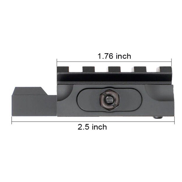 Picatinny paaukštinimo adapteris 0,5"( 12,7 mm), greito nuėmimo 3