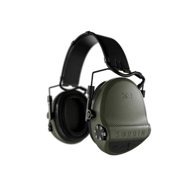 Sordin Supreme X2 headband  aktyvios ausinės su gelio pagalvėlėmis, žalios