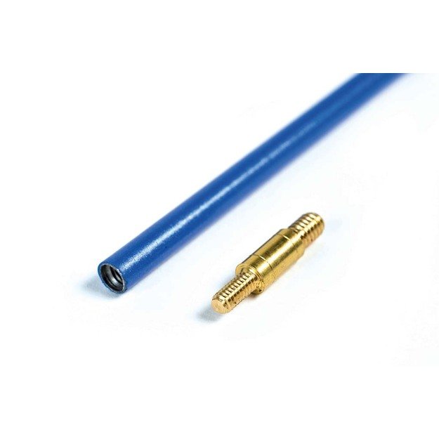 Blue varnished rod 1pc Ø 5mm for rifle special ball bearings handle + adapter 1/8 - 8/32 (art. 98US/5)