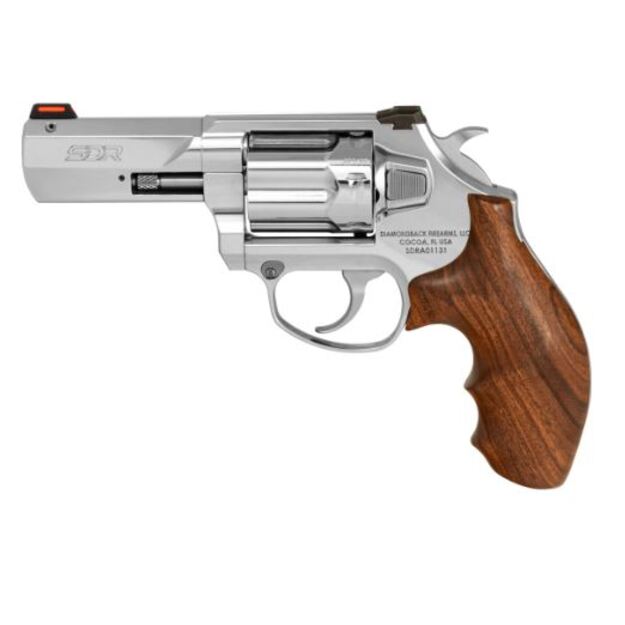 Revolveris DIAMONDBACK SDR, 3″, .357 Mag / .38 SPL +P, Polished Stainless w/ Hogue Wood Grip 1