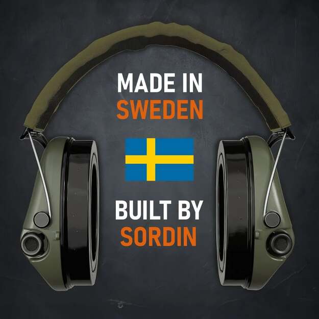 SORDIN Supreme Pro aktyvios ausinės su gelio pagalvėlėmis, žalios, žalias lankelis 1