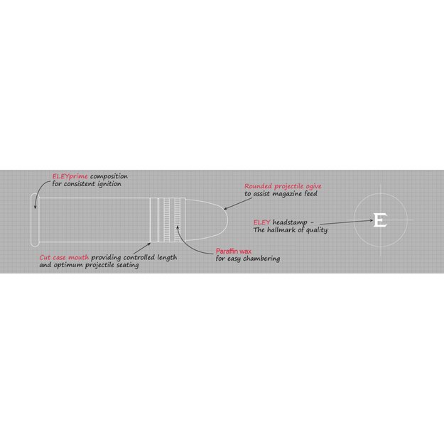 .22 LR/40 GR, ELEY CLUB 50 VNT.