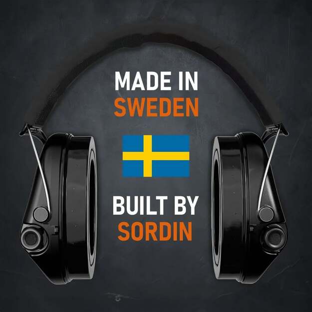 SORDIN Supreme Pro aktyvios ausinės su gelio pagalvėlėmis, juodos, juodas lankelis 1